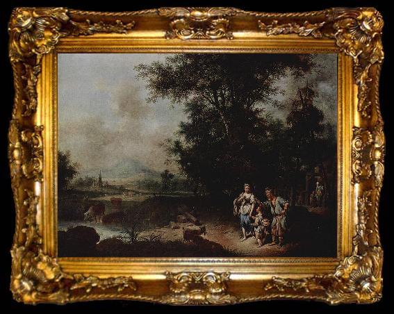framed  Johann Conrad Seekatz Verstonbung der Hagar, ta009-2